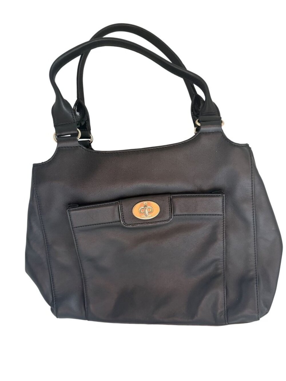 Kate Spade New York Hampton Road Melody Purse Black Leather Satchel [jb]